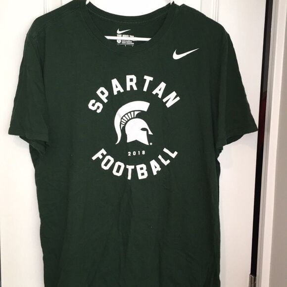 Nike Brand Green men’s model MSU Michigan State Spartans football t shirt L - Picture 1 of 1